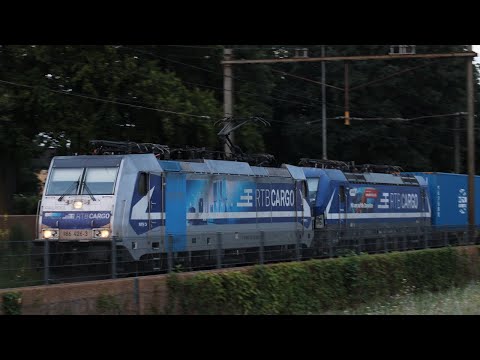 Heavy European  Freight and Dutch Passenger Trains at Deurne 23/07/25