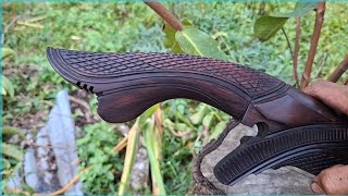 Download lagu From waste train shells, a super strong and luxurious slashing machete is made. mp3