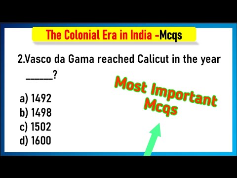 The Colonial Era in India mcq | MCQs-Chapter 4–The Colonial Era in India-Class 8 social science