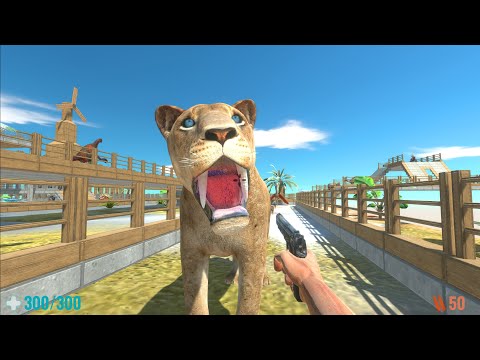FPS Avatar with all weapons to save his wife In the ice age - Animal Revolt Battle Simulator