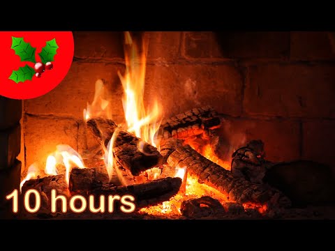 ✰ 10 HOURS ✰ Christmas FIREPLACE ✰ NO ADS ✰ PIANO Christmas Carols ♫ Christmas Music Instrumental