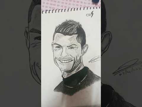 CR7 realistic drawing ❤️#ronaldo#neymar#messi#footballshorts#trendingshorts#shorts#drawing #hashtag