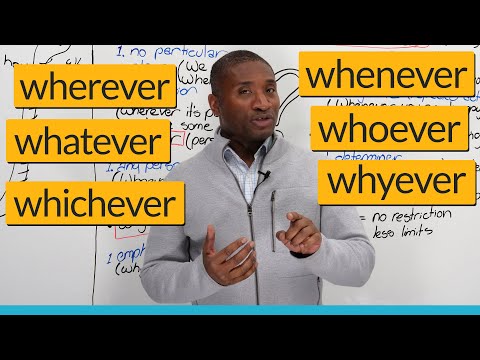 W5 Questions in English: Wherever Whenever Whatever Whoever Whyever