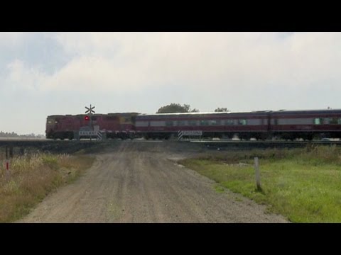 V/line Passenger Trains Cross Near a Railway Level Crossing - Australian Railroads