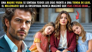 UNA MADRE VIUDA SE SENTABA FRENTE A UNA TIENDA SIN SABER QUE EL MILLONARIO ERA SU FAMILIA.
