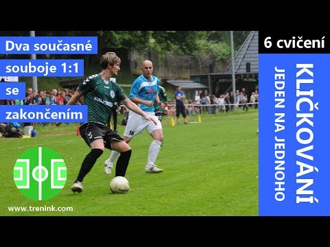 Dva současné souboje 1:1 se zakončením | nácvik kličkování a obcházení soupeře