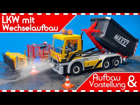 Playmobil® LKW mit Wechselaufbau (70444) - Aufbau & Vorstellung | Baustelle 2020