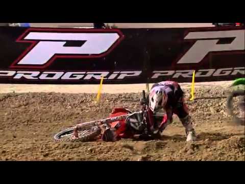 MXGP of Qatar 2014 Jose Butron Crash   Motocross