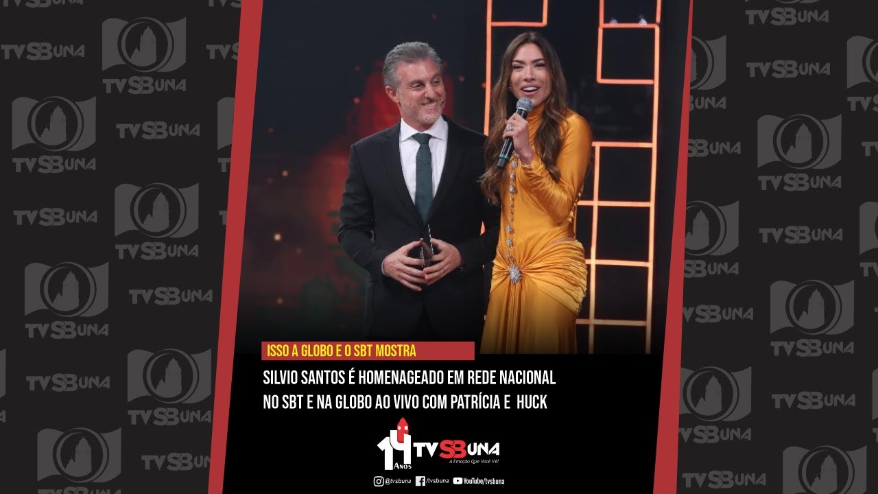 Luciano Huck e Patrícia Abravanel ao vivo no SBT e na Globo