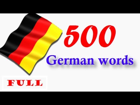 Top 500 German Words│sound & pic│in one Video