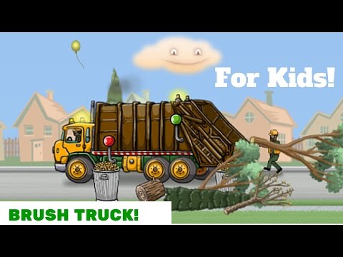 Brush Trash Pick Up Garbage Truck l For Kids! - YouTube