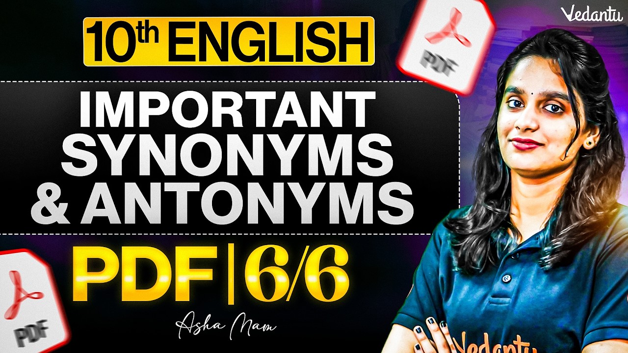10th English | Important Synonyms and Antonyms PDF🤩 | Public Exam 2026 | Asha Ma'am