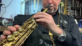 Video thumbnail for #6778 SELMER MARK VI SOPRANO SAXOPHONE 5 DIGIT #94812 play test by Solar Music play tests