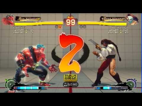 Kyaberiko3 (Hakan) vs Blackpanda (Vega) SSF4 Arcade Edition 2012 Ranked