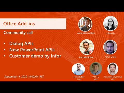 Office Add ins community call September 2020
