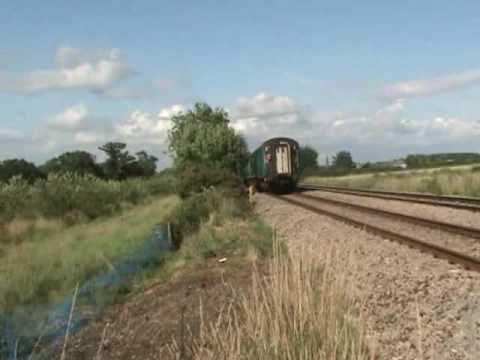 57313 1W91 Cardiff - Holyhead & 66621 6Z16 Moreton On Lugg - Reading West Yard Near Pontrilas