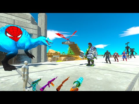 SPIDER MAN SPINOSAURUS FPS AVATAR RESCUE MISSION in DEATH RUN - ARBS