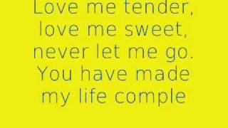 Love Me Tender - Elvis Presley - Lyrics Video
