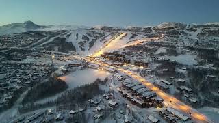 Overview on Beitostølen Resort in January