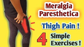 Outer Thigh Pain Relief Exercises | Meralgia Paresthetica | 4 Simple Exercises
