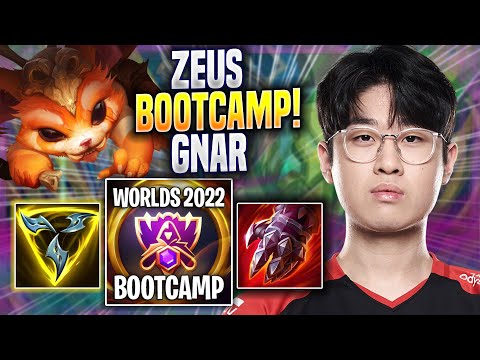 ZEUS TRAINING SOME GNAR! 🔥WORLDS BOOTCAMP🔥 - T1 Zeus Plays Gnar TOP vs Vladimir! | Bootcamp 2022