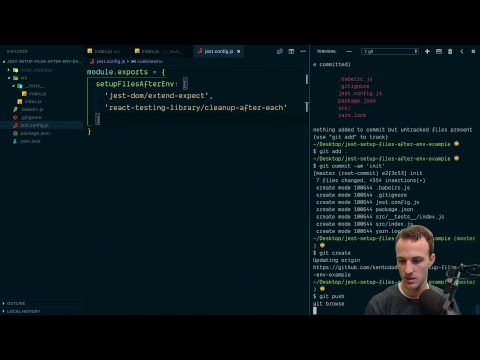 Using the new new setupFilesAfterEnv feature in Jest v24