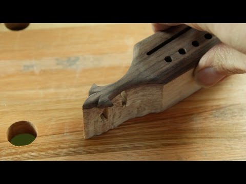 Restoring an antique parlour guitar part 19: Carving the bridge