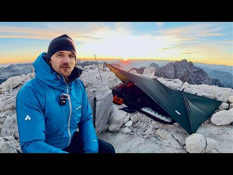 Summit bivouac at 2600m - Wind vs. Tarp