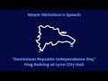 Mayor Nicholson: Dominican Independence Day Speech