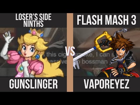 gunslinger (Peach) vs. VaporeyeZ (Sora) - Loser's Ninths - Flash Mash 3