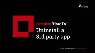 How to uninstall a 3rd party app from Faronics Cloud Deep Freeze