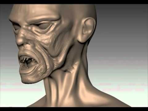 Zombie Head speed Sculpt Timelapse