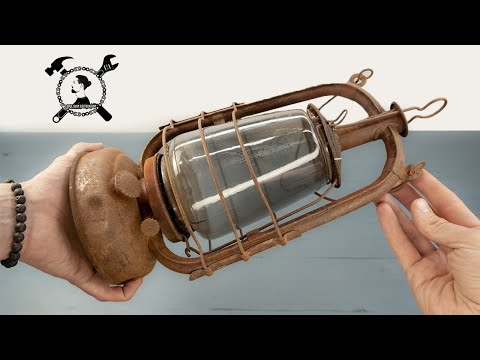 1930's Rusty Oil Lamp Restoration - Awesome Result