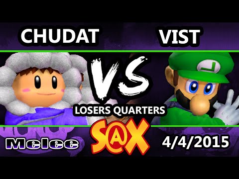 S@X Monthly - Mor | Chudat (Ice Climbers) Vs. Vist (Luigi) SSBM Losers QUarters - Smash Melee