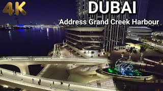 [4K] ADDRESS Grand Creek Harbour Hotel | spectacular SKYLINE views of Dubai