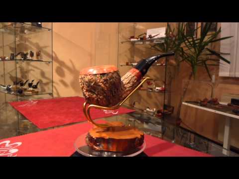 Brand new briar and cork pipe TOM SPANU bent handmade -  eBay item number: 181625856194