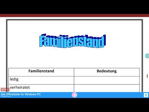 Lektion 2 : Familienstand
