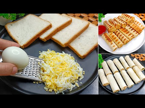 5 Minutes Healthy Snacks Recipes | Egg Snacks | Bread Roll Recipe | New Recipe | Egg Recipe