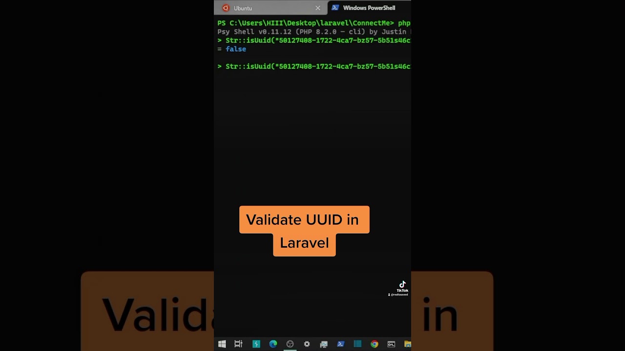 validate UUID in Laravel #laravel  #webdevelopment #development #tricks #tips #laraveldevelopment