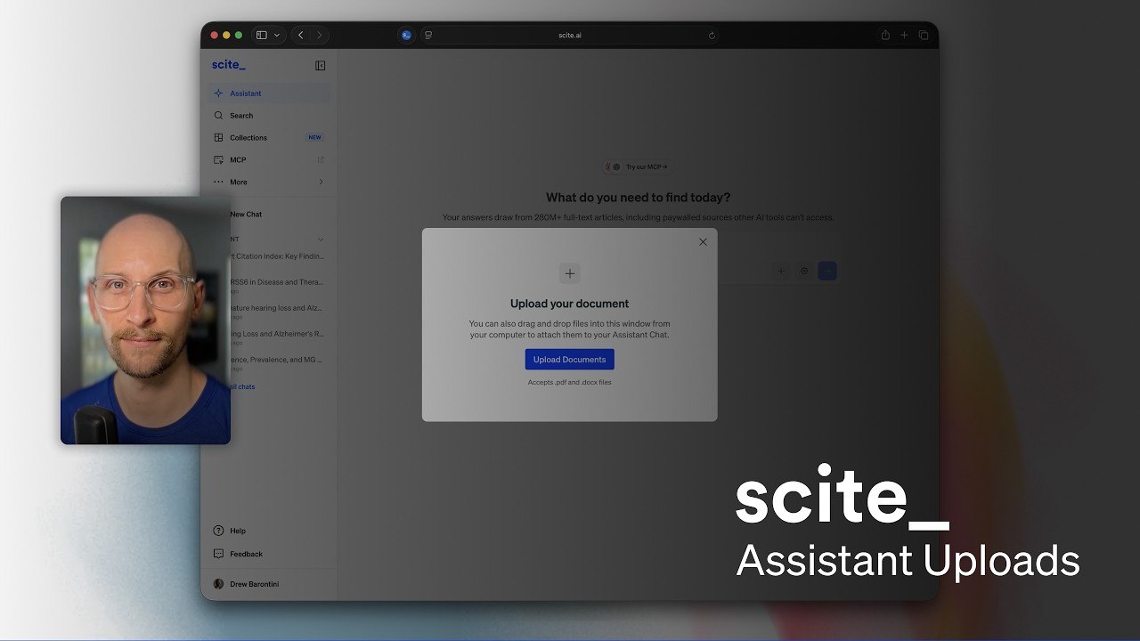Introducing Scite Assistant Uploads: Chat With Your Own Documents video thumbnail