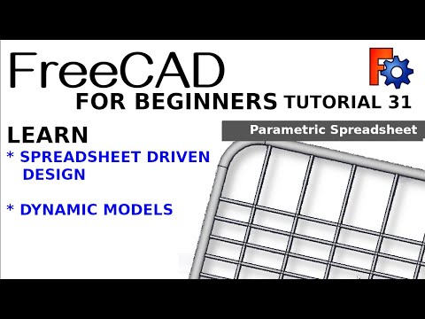 FreeCAD for Beginners 31 : Parametric Spreadsheet and Master Sketch Workflow for Part Design