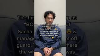 When you meet Sacha Baron Cohen 😬 #borat #sachabaroncohen #funny