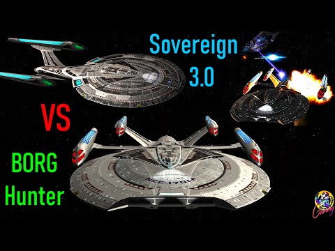 Sovereign 3.0 VS Borg Hunter (Eminence) Viewer Request - Star Trek Starship Battles