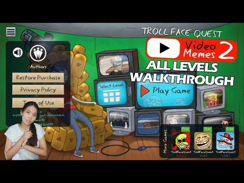 Troll Face Quest Video Memes 2 All Levels 1 - 18 Walkthrough + 5 Geese Location