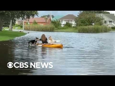Flooding in Louisiana after Tropical Storm Bertha makes landfall
