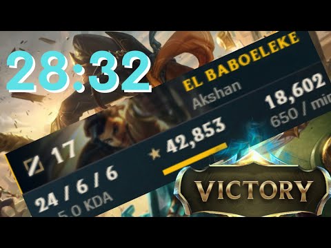 League of Legends FULL GAME: Akshan vs Ahri mid