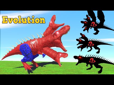 Spiderman T-rex Evolution vs Dinosaurs Fighting in Animal Revolt Battle Simulator