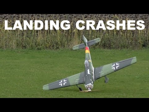 Landing crashes - Focke-Wulf Ta 152, scale RC warbird, 2017