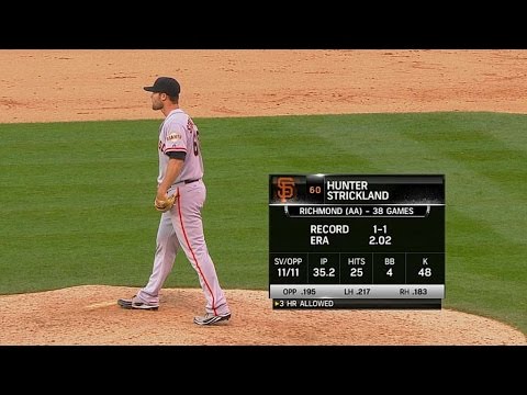 SF@COL: Strickland pitches scoreless inning in debut