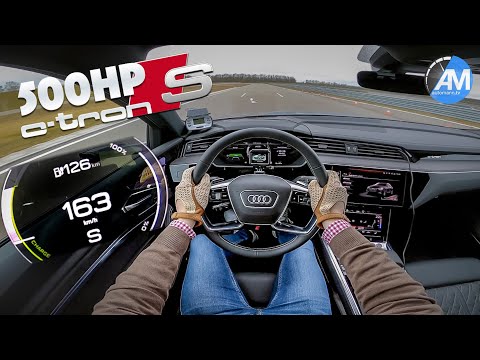 NEW! Audi e-tron S (500hp) - TESLA rival acceleration🏁